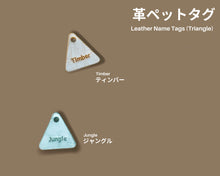 Load image into Gallery viewer, Ghost Leather Cat ID Tag Triangle