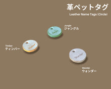 Load image into Gallery viewer, Ghost Leather Cat ID Tag Circle