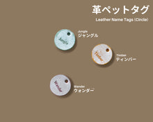 Load image into Gallery viewer, Ghost Leather Cat ID Tag Circle