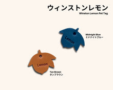Load image into Gallery viewer, Winston Lemon Leather Pet Tag