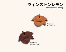 Load image into Gallery viewer, Winston Lemon Leather Pet Tag