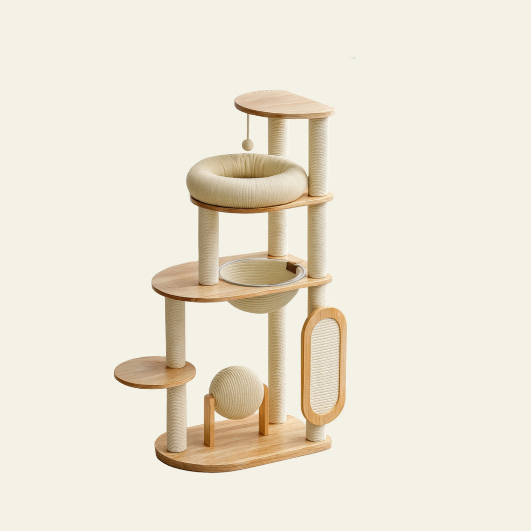 Solé Rubber Oak Wood 6 Ways Cat Tree