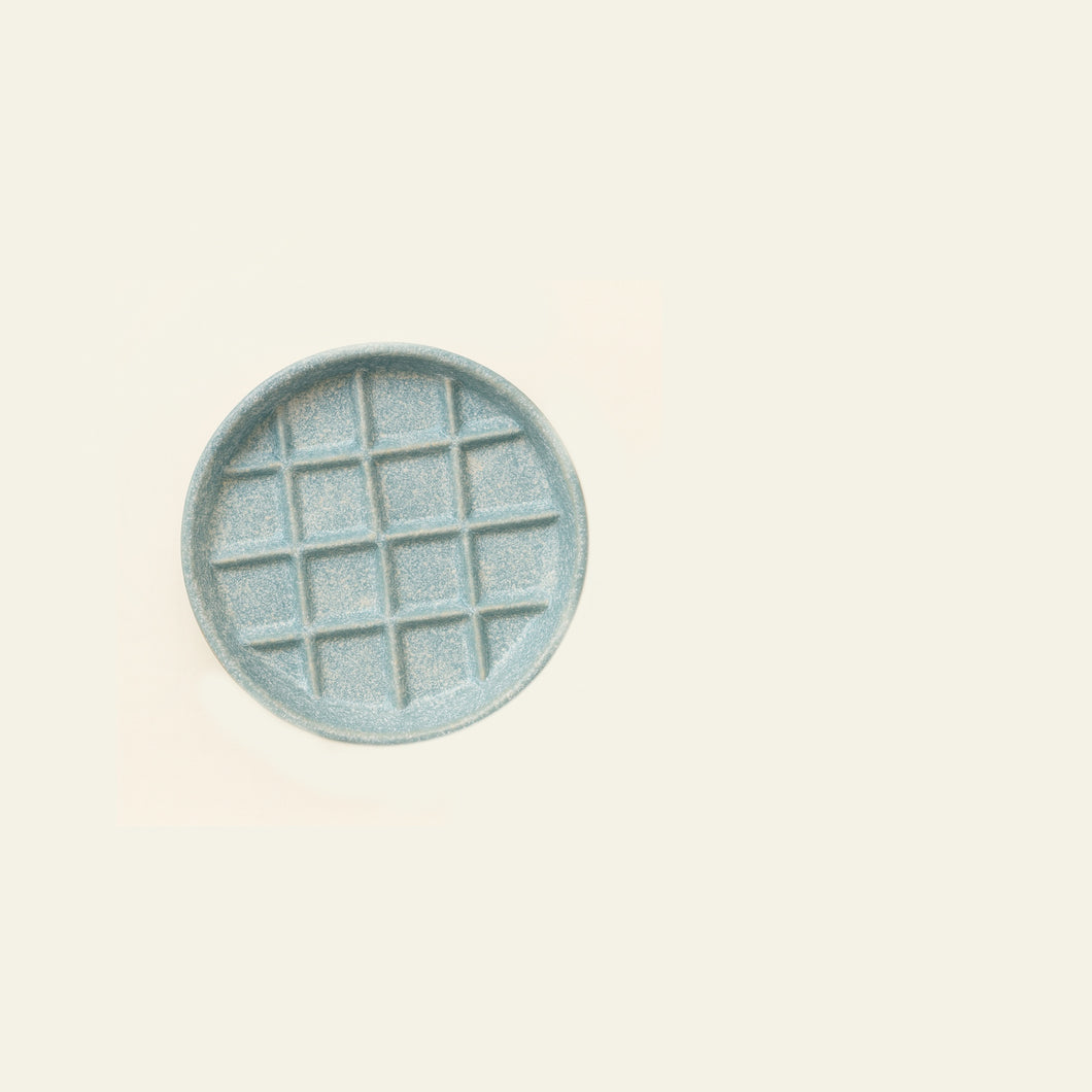 Slow-eating Waffle Plate Blue