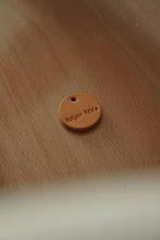 Load image into Gallery viewer, Engraved Leather Cat ID Tag Circle
