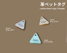 Load image into Gallery viewer, Ghost Leather Cat ID Tag Triangle
